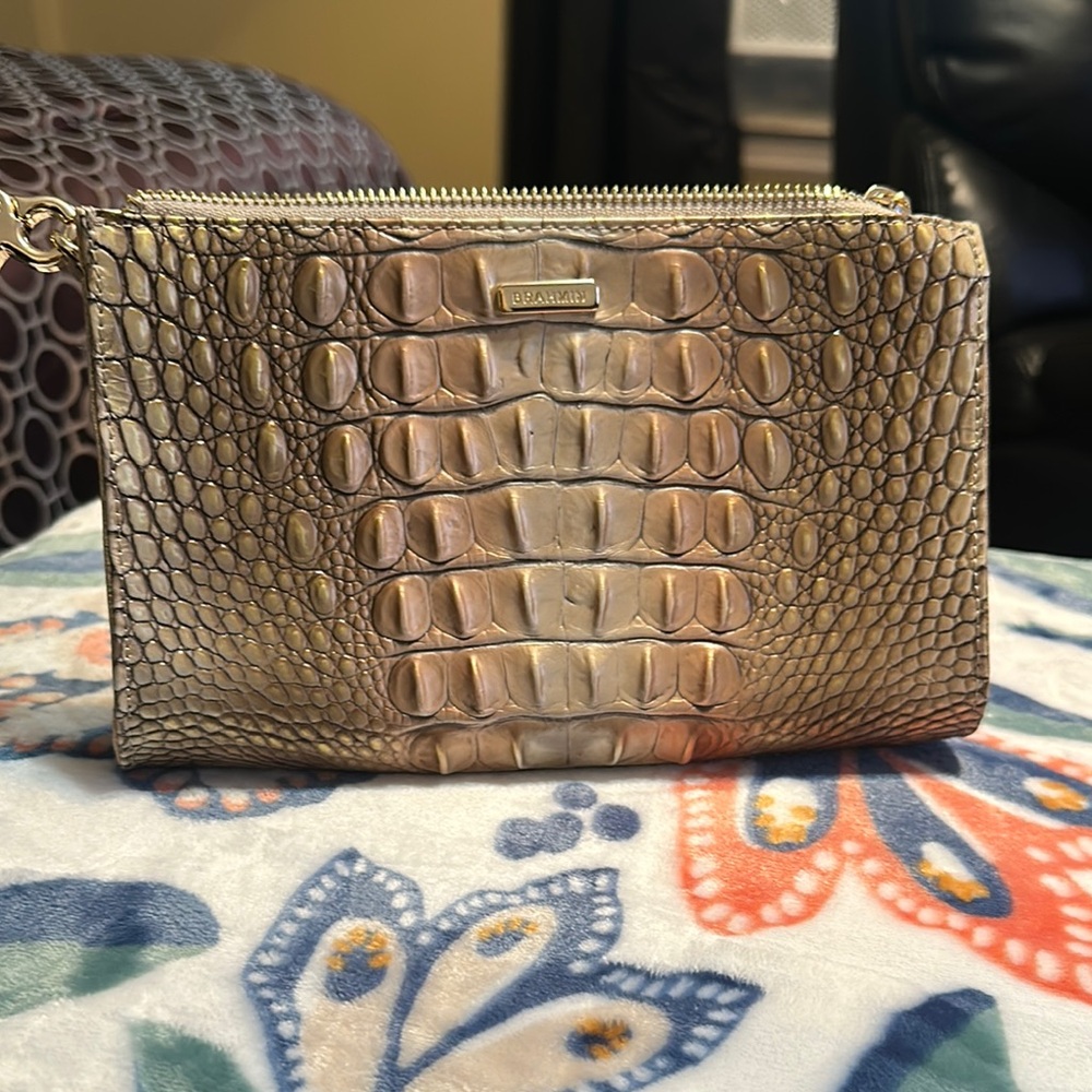 Brahmin Tan Crocodile Embossed Women's Bag